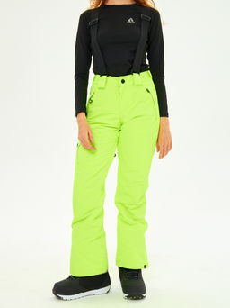 Брюки зимние женские / сноубордические Alpha Endless Симфония склона_YEL Желто-зеленый  фото 10