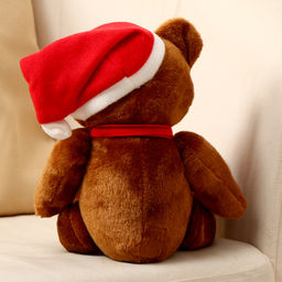 Мягкая игрушка Медвежонок, в новогоднем колпаке, 20 см, цвет коричневый - Simaland фото 4