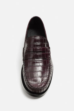 EMBOSSED LEATHER LOAFERS - LIMITED EDITION - Zara фото 8
