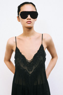 ZW COLLECTION EMBROIDERED BEADED LINGERIE TOP - Zara фото 5