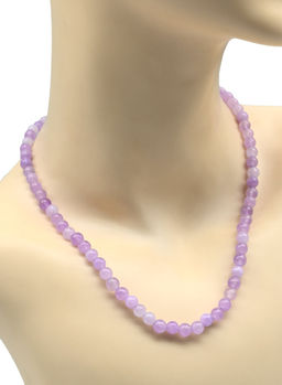 Бусы из камня кальцита шарик 6мм цв.кунцит, 40см