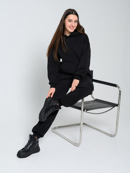 Ботинки 217.PODYUM151bl.Черный/байка