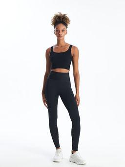 U Yaka Crop Kad?n Sporcu Atleti