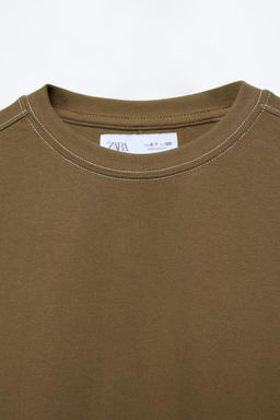 TOPSTITCHED T-SHIRT - Zara фото 9