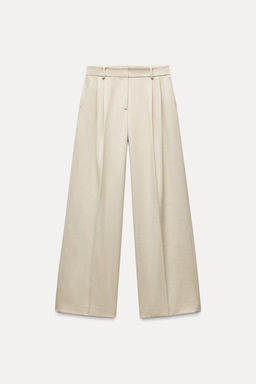 DARTED WIDE-LEG TROUSERS - Zara фото 3
