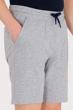 Мужские серые меланжевые вязаные шорты - U.s. polo assn фото 13