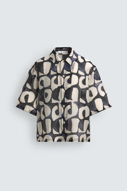 CAMISA ESTAMPADO GEOM?TRICO / Marino oscuro