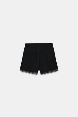 BERMUDA SHORTS WITH LACE TRIM - Zara фото 5