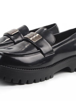 03-S77-49 BLACK Лоферы женские (натуральная кожа)