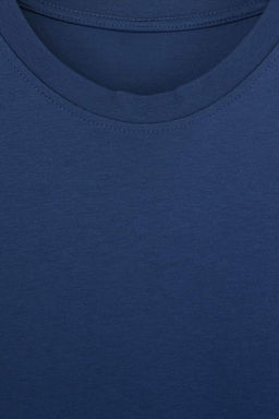 TRENDYOL MAN Tas-Lacivert Basic Slim Fit/Dar Kesim %100 Pamuklu 2li Paket K?sa Kollu T-Shirt TMNSS19BO0075 - Trendyolmilla фото 30