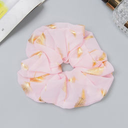 Цена за 2 шт. Резинка для волос «Орбита», стиль листья, 14 см, розовая