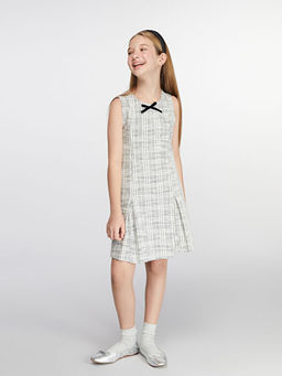 Bisiklet Yaka Ekose K?z ?ocuk T?vit Elbise