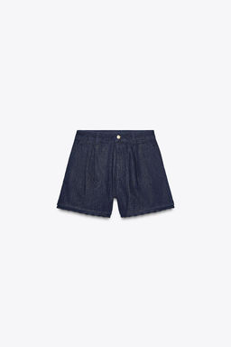 1975 LACE DENIM BERMUDA SHORTS - Zara фото 4