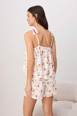 Beyaz-Cok Renkli Bask?l? Shally Dokuma Pijama Tak?m? THMSS26PT00180 - Trendyolmilla фото 4