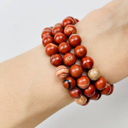 Бусины для украшений из кирпичной Яшмы 39 см