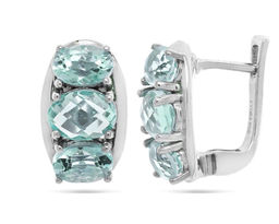 Серьги, топаз, Микра