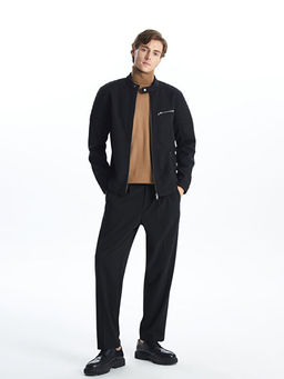 Slim Fit Biker Yaka Erkek Mont