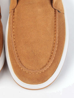 01-5280-7 BROWN Ботинки демисезонные женские (натуральная замша, байка)