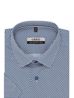 Сорочка мужская короткий рукав GREG 123/201/6197/Z/1p