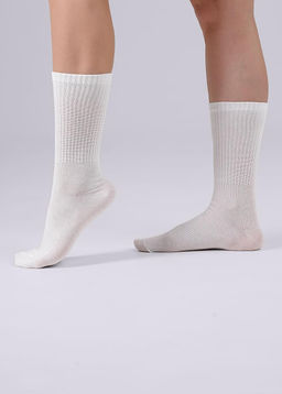 CLE Носки жен.S240 база хл+эл белый - Clever wear фото 2