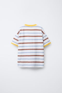 STRIPED T-SHIRT WITH EMBROIDERY - Zara фото 2