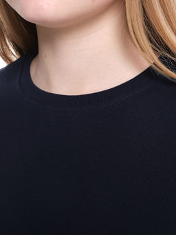 Футболка в рубчик 22-0210 синий