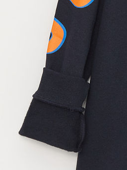 Bask?l? Uzun Kollu Erkek ?ocuk Hoodie - Waikiki фото 3