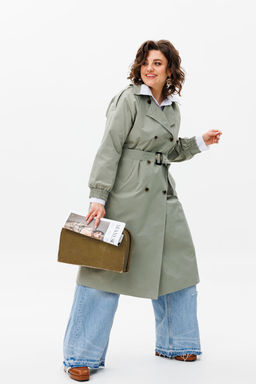 Плащ ANELLI 1419 зеленая дымка  фото 7