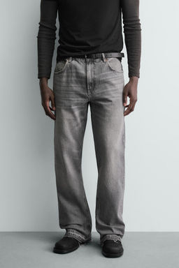 JEANS FLARE FIT ROTOS / Gris - Zara фото 12