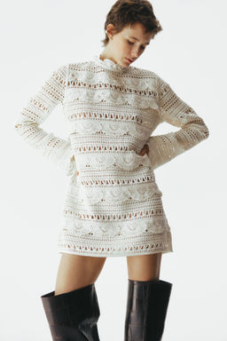 Minivestido efecto crochet - H&m фото 6