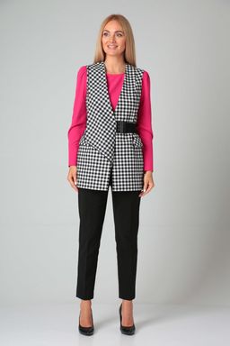 Костюм Gamma & Gracia 251 черный белый черная клетка