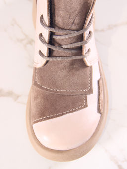 Ботинки EDART 305.927 ka. Вакса пудра+серо коричневая замша/байка - Ed'art фото 6