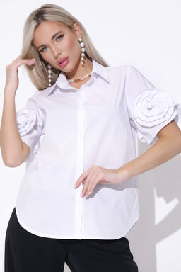 Рубашка Версаль (белый) - Эльза фото 6