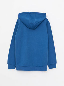 Kap??onlu Basic Uzun Kollu Erkek ?ocuk Fermuarl? Sweatshirt - Waikiki фото 2