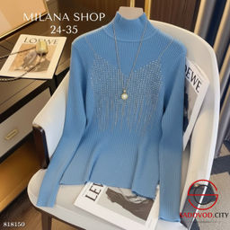 Кашемировая кофта со стразами