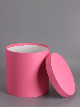 Шляпная подарочная коробка, розовая, 30×30 см