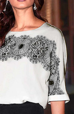 Блузка, экрю - Patrizia dini фото 6