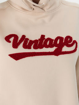 Теплое худи женское бежевое с начесом - Mark formelle фото 7