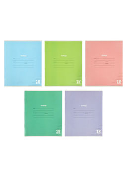 Цена за 100 шт. Тетрадь 18л лин КПК "Пастель", обл мел карт, блок №2, 5В МИКС