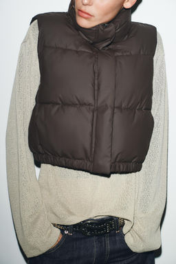 RUBBERISED PADDED GILET - Zara фото 3