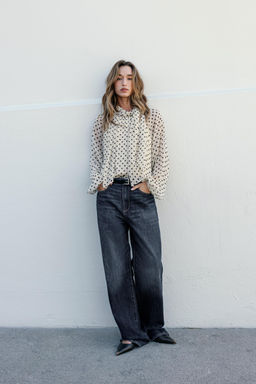 POLKA DOT PRINT BLOUSE