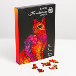 Пазлы фигурные Таинственная кошка - Puzzle фото 4
