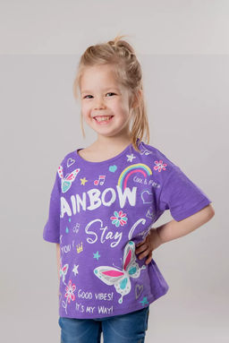 CRB wear/CWKG 63730-44-389 Футболка для девочки,фиолетовый/Ex.Cherubino фото 5