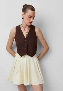 Юбка мини из сатина на завязках - Mollis фото 2