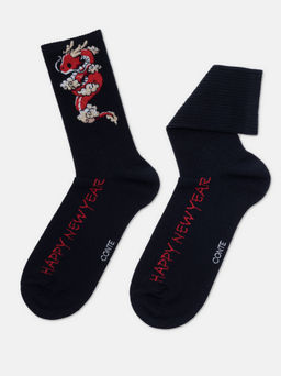 Цена за 2 пары. Носки новогодние темно-синий - Conte elegant фото 3