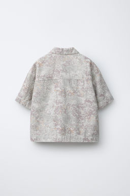 CAMISA SARGA ESTAMPADA / Crudo - Zara фото 4