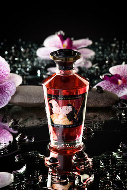Масло для массажа Shunga Sparkling Strawberry Wine, разогревающее, клубника и шампанское, 100 мл