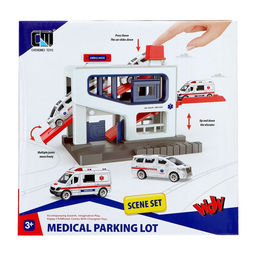 Парковка Скорая, подъёмный механизм, 1 машинка в комплекте, МИКС - Simaland фото 14
