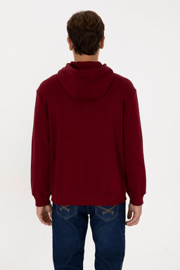 Erkek Comfort Fit Kap__onlu Bordo Basic Sweatshirt - U.s. polo assn фото 5