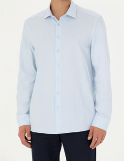 A__k Mavi Slim Fit Uzun Kollu G_mlek - Pierre cardin фото 6